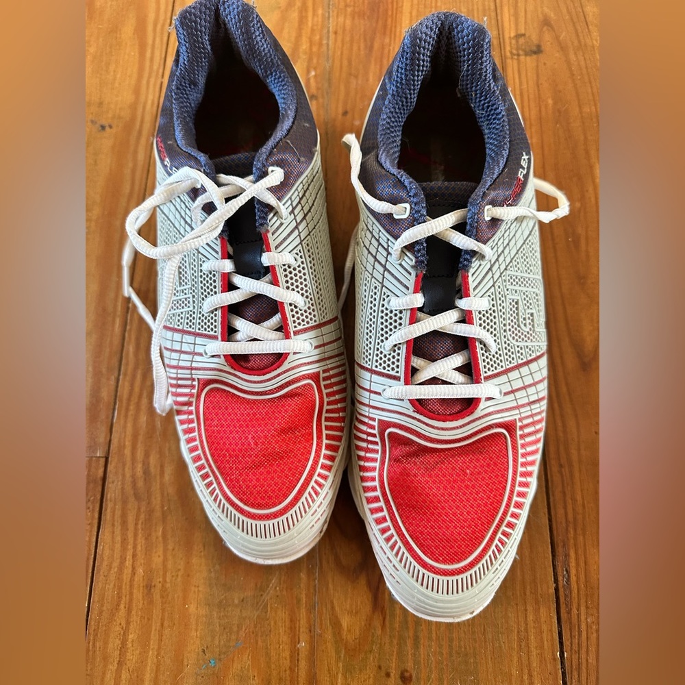 FootJoy Men's Golf Shoes Hyperflex Red White Blue Soft Spike, Size 10
